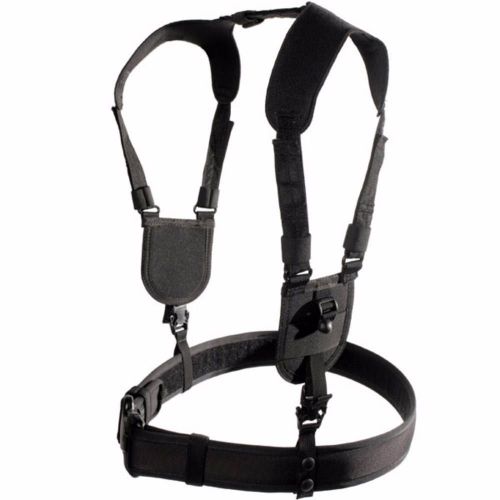 New Blackhawk! Ergonomic Duty Belt Harness for 2.25&#034; Belts Black LG/XL 44H002BK