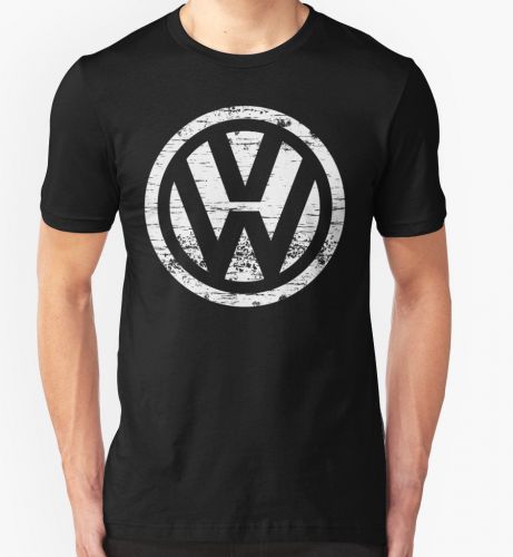 VW Volkswagen Logo Men&#039;s Black Clothing Tees T-shirts Sz. S-2XL