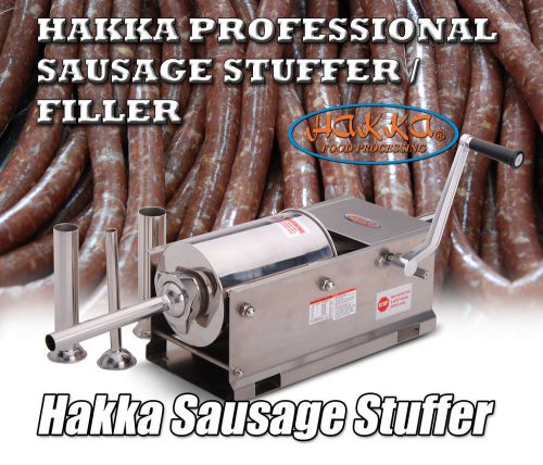 Hakka 7Lb/3L Sausage Stuffer 2 Speeds Stainless Steel Horizontal Sausage Maker