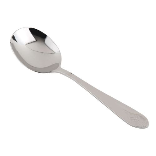 6 UPDATE INTERNATIONAL MA-202 MARQUIS STAINLESS STEEL  6&#034; BOUILLON SOUP SPOON