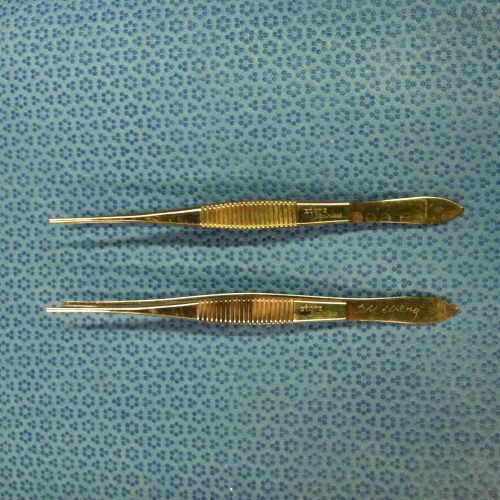 Storz E-1684 Elschnig Fixation Forceps, Narrow. Lot of 2