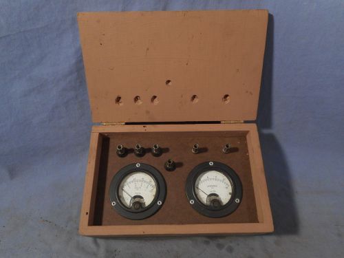 Vintage Gauges Weston DC Volts &amp; Amperes model 301 Retro Steampunk