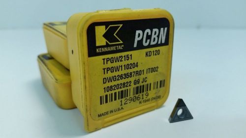 KENNAMETAL TPGW2151 TPGW110204 New PCBN Ceramic Inserts Grade KD120 3pcs N