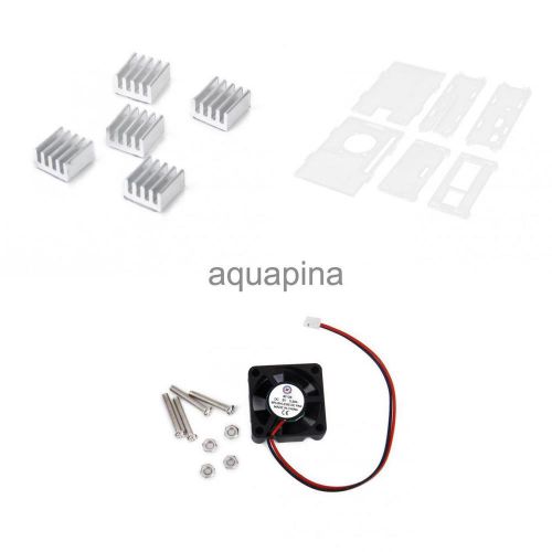 Enclosure box w cooling fan in cooled heat sink sets for raspberry pi 2 for sale