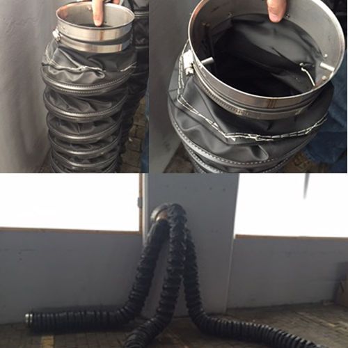 6&#034; x 15&#039; aerotech herman nelson style heater ducting j-lock for sale
