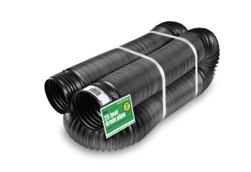 Flex-Drain 51110 Flexible/Expandable Landscaping Drain Pipe, Solid, 4-Inch by