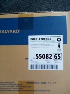 1 Case Halyard Purple Gloves Full Case Med 10000 # 55082 Exp. 10-2025
