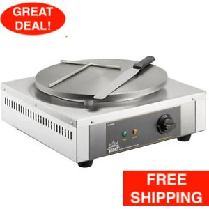 16 Inch 120V Heavy Duty Commercial Stainless Steel Electric Crepe Pan Maker