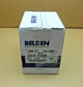 NIB BELDEN 32418-010500 32418010500 HOOK UP WIRE 500FT 18AWG COPPER BLK (17 AVL)