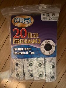 new ALLFLEX 982 HDX High Performance Half Duplex Tamperproof White EID Ear Tags