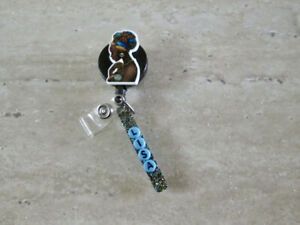 AFRICAN AMERICAN ID BADGE RETRACT REEL MEDICAL,NURSE,OFFICE,ER,PEDIATRIC,ICU