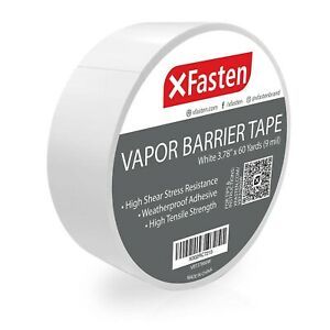 XFasten White Vapor Barrier Tape, 9 mil, 3.78-Inch x 60-Yard