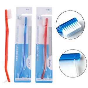 1Pcs Double head Orthodontic Toothbrush+Interdental Brush Oral Tooth Care BH