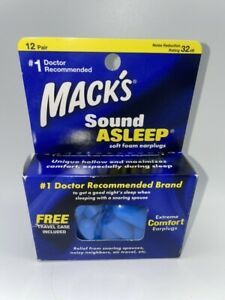 Mack’s Sound Asleep Soft Foam Earplugs, 12 Pair +BONUS Travel Case