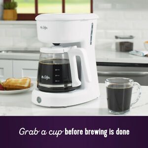Mr. Coffee 12-Cup Switch Coffee Maker, White