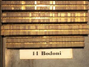 Vintage Ludlow BODONI 14 Point Matrix, Attention Printers &amp; Crafters