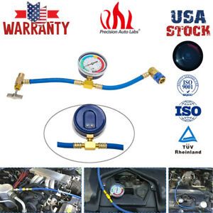 R134A Car AC Refrigerant Charge Hose Kit Recharge Hose with Gauge New
