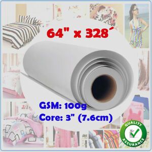 4rolls 100gsm 64&#034;x328 High Tacky Sublimation Transfer Paper Heat Transfer Paper