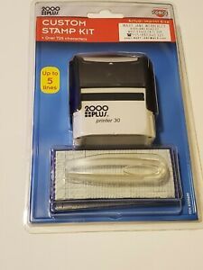 COSCO Custom Stamp Kit, NEW, stamp up to 5 lines, Black ink,725 characters