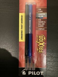 77335 Pilot FriXion Ball Gel Pen Refill, Fine 0.7mm, Assorted Ink, 3 Packs of 3