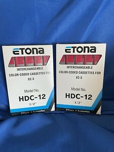 New ~ ETONA Interchangeable Red Color-Coded Cassettes for EC-3 Model No HDC0-12