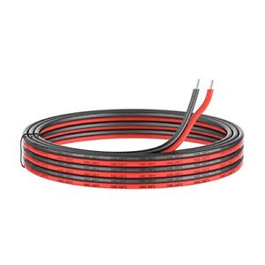 22 Gauge Silicone Electric Wire, EvZ 33ft 22AWG Flexible 2 Conductor Parallel...