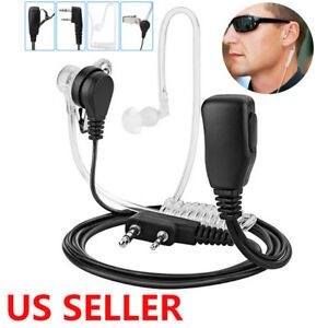 2 Pin Walkie Talkie Earpiece Headset For BAOFENG/BAOJIE Radio Security NEW