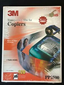 NEW BOX 3M PP2500 TRANSPARENCY FILM FOR COPIERS 120/BOX