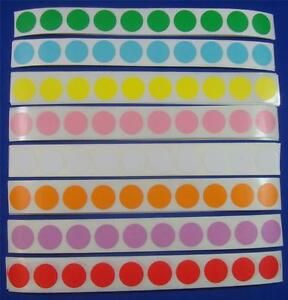 800 Multi Color Self-Adhesive Price Labels 3/4&#034; Stickers/ Tags Retail Supplies