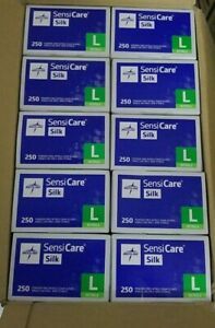 Medline SensiCare Silk Nitrile Exam Large Gloves Qty-1 Case= 2500 Gloves