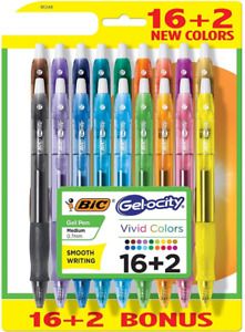 BIC Gelocity Original Gel Pen Fashion Colors 16+2 Count (18)
