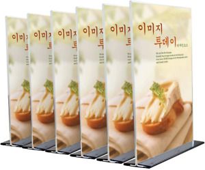 Acrylic Sign Holder 8.5x11 inches Double Sided Display Tabletop Sign Holder Stan