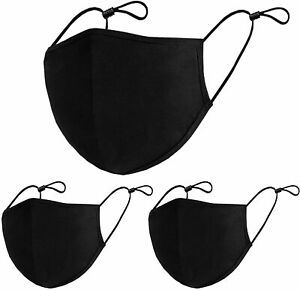 3pcs- Large Adults Washable Cloth Face Shield Reusable Comfort Safety Protection