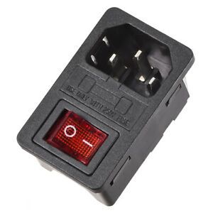 2Set AC250V 6A 125V 10A C14 Inlet Panel Socket Terminal Crimps Connector w Wires