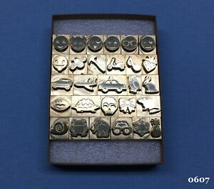 Howard Machine  - Twenty Eight 54pt. Brass Dies -  Hot Foil Stamping Machine