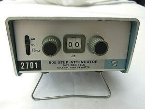 50 Ohm Step Atten,  0 to 79db,  DC to 1GHz,  1.5W,   Tektronix  2701 + Manual