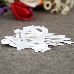 200Pcs Blank Jewellery Labels Price Tags Self Adhesive Square White 6cm x 12mm