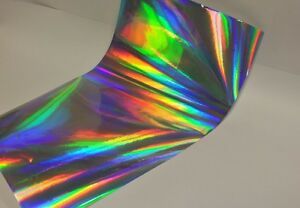 Oil-slick / Rainbow Holographic Sign Vinyl 24&#034; x 150 Feet,  2 mil Poly