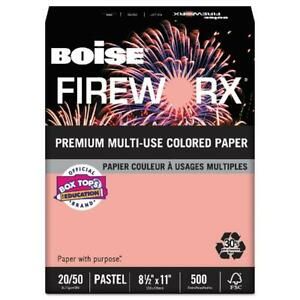 Boise Fireworx Premium Multi-Use Colored Paper, 8.5&#034; X 11&#034; Letter, Jammin&#039; Salmo