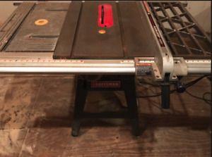 (Local Pick Up/ $312.00+ S &amp; H) Craftsman 10&#034; blade table saw and router table.