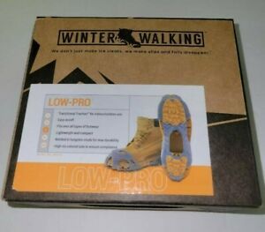 Winter Walking LOW-PRO Ice Cleats size Large Model #JD6610 Brand New Orange/Gray