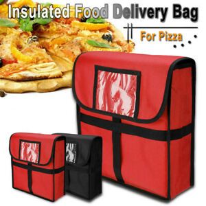 Box Insulated Pizza Delivery Bag Takeaway Waterproof Case Food Storage Inches