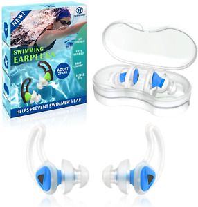 2 Pairs Swimmer Ear Plugs, Hearprotek Upgraded Custom-fit Water Protection Adult