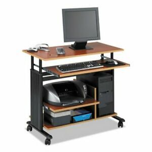 Safco Adjustable Height Mini-Tower Workstation, 22 x 34 x 33, Cherry (SAF1927CY)