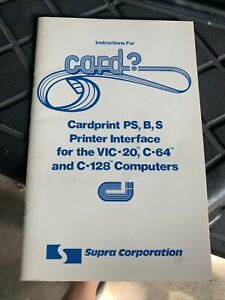 supra corporation instructions Card print PS,B,S Printer Interface VIC