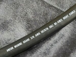 Ancor #2/0awg #00awg Marine Grade Tinned Copper Boat Cable BC-5W2 Black /1ft