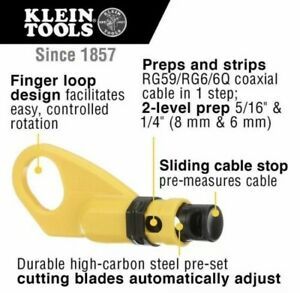 Klein Tools Vdv110-061 Coax Cable 2-Level Radial Stripper
