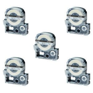 5PK Black on Clear 3/8in Compatible with K-Sun LW-PX900 212BC EPSON 212BCPX Tape