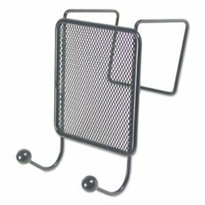 Universal Wire Mesh Partition Coat Hook, 4 1/8 x 6, Black (UNV20017)
