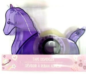 PURPLE UNICORN Tape Dispenser with Clear Tape for Home Office Novelty Gift